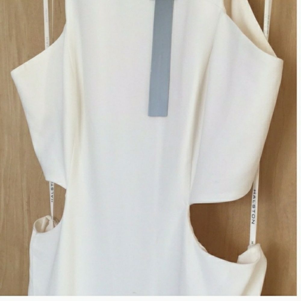 Halston Heritage AsimetricCutout Crepe Gown - Picture 4 of 9